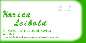 marica leibold business card